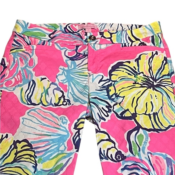 Lilly Pulitzer Kelly skinny ankle pants in pink swept by the tide - Picture 4 of 13
